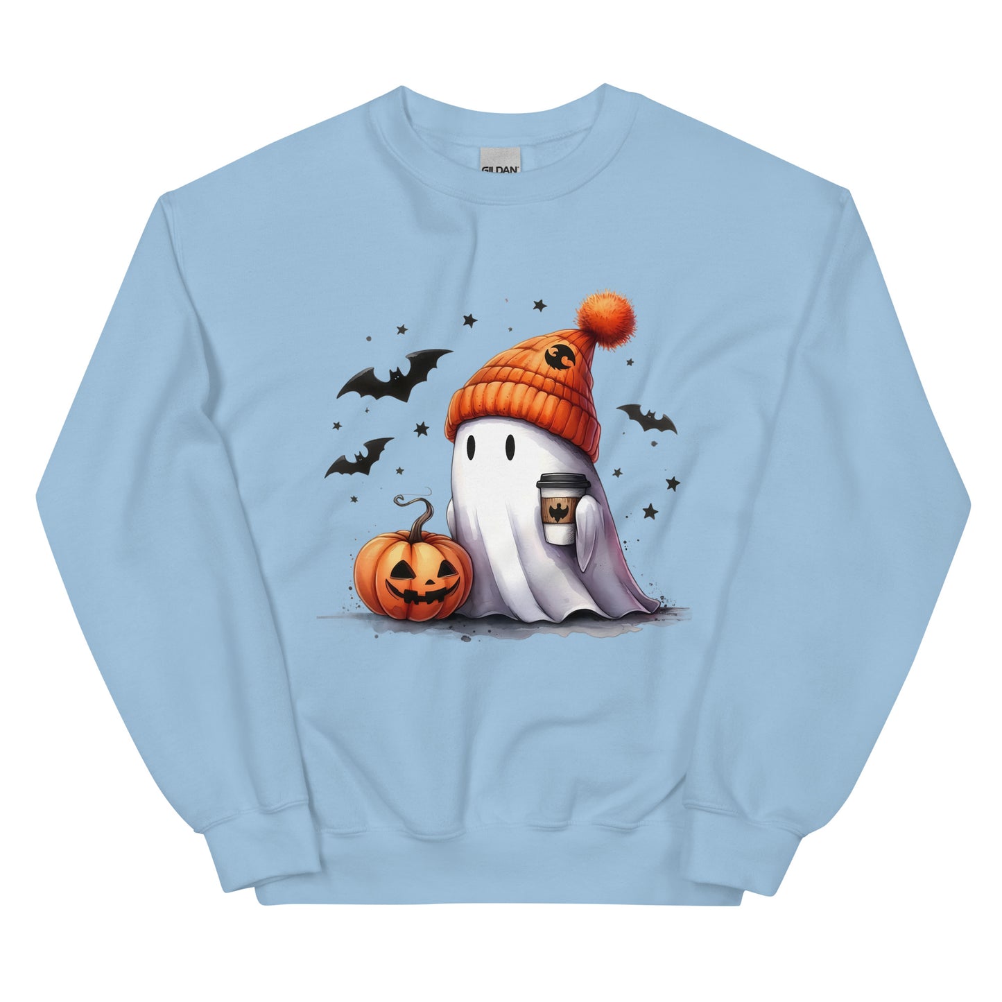 Halloween ghost sweatshirt, Lil Boo. Halloween gift, Coffee lovers