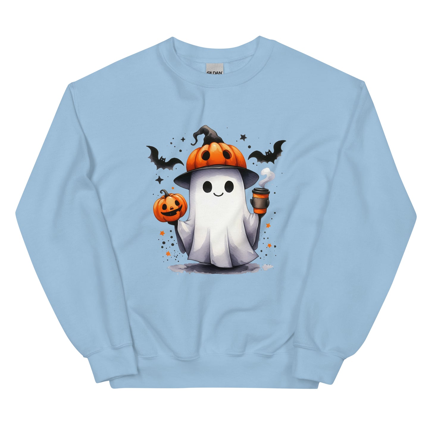 Halloween ghost sweatshirt, Lil Boo, Halloween gift, Coffee lovers