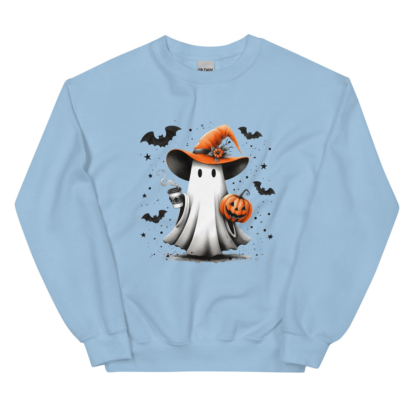 Halloween ghost sweatshirt, Lil Boo, Halloween gift, Coffee lovers