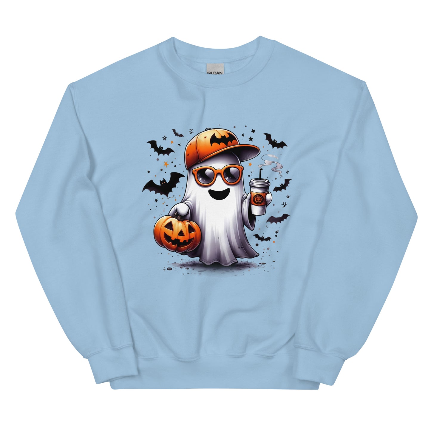 Halloween ghost sweatshirt, Lil Boo, Halloween gift, Coffee lovers