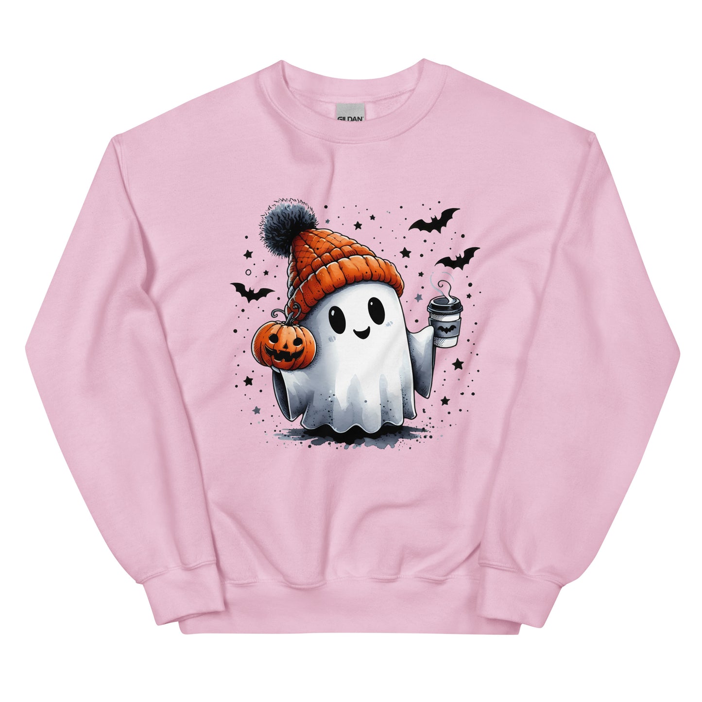 Halloween ghost sweatshirt, Lil Boo, Halloween gift, Coffee lovers