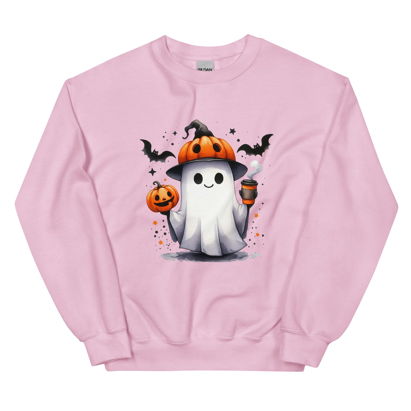 Halloween ghost sweatshirt, Lil Boo, Halloween gift, Coffee lovers