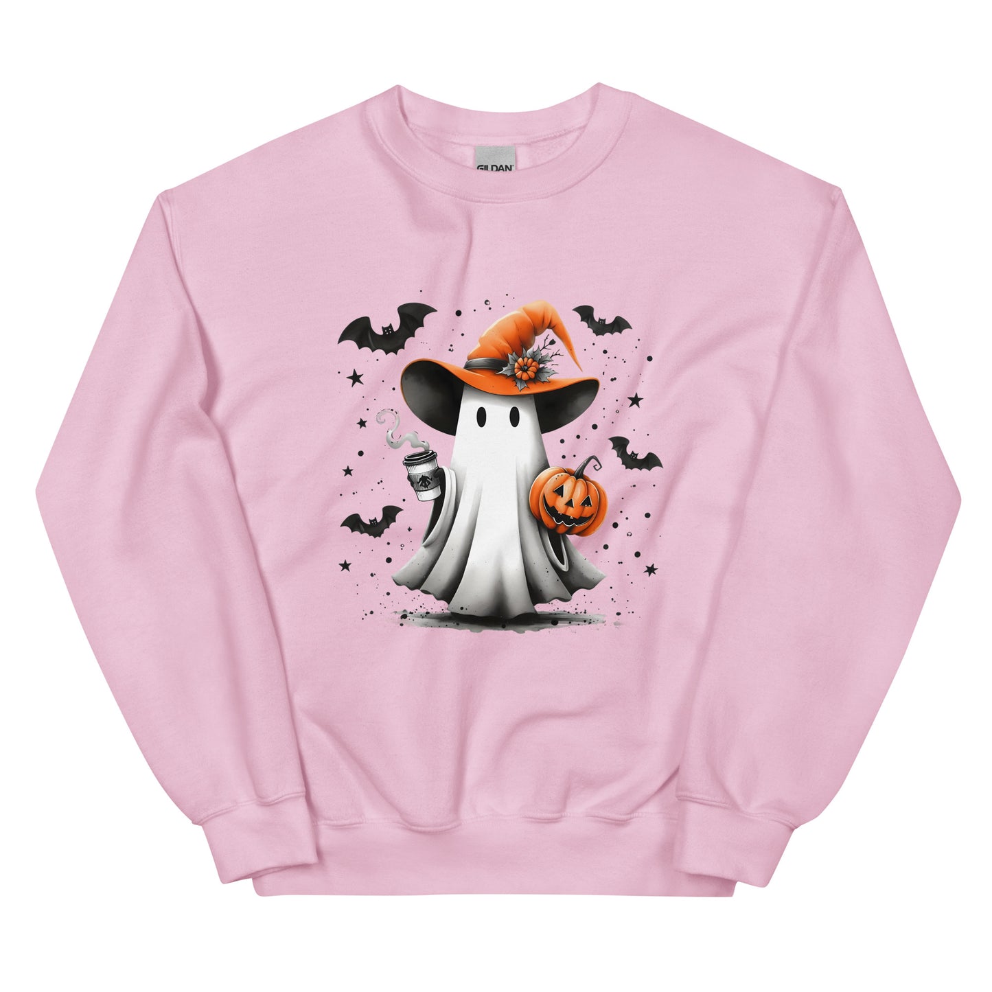 Halloween ghost sweatshirt, Lil Boo, Halloween gift, Coffee lovers