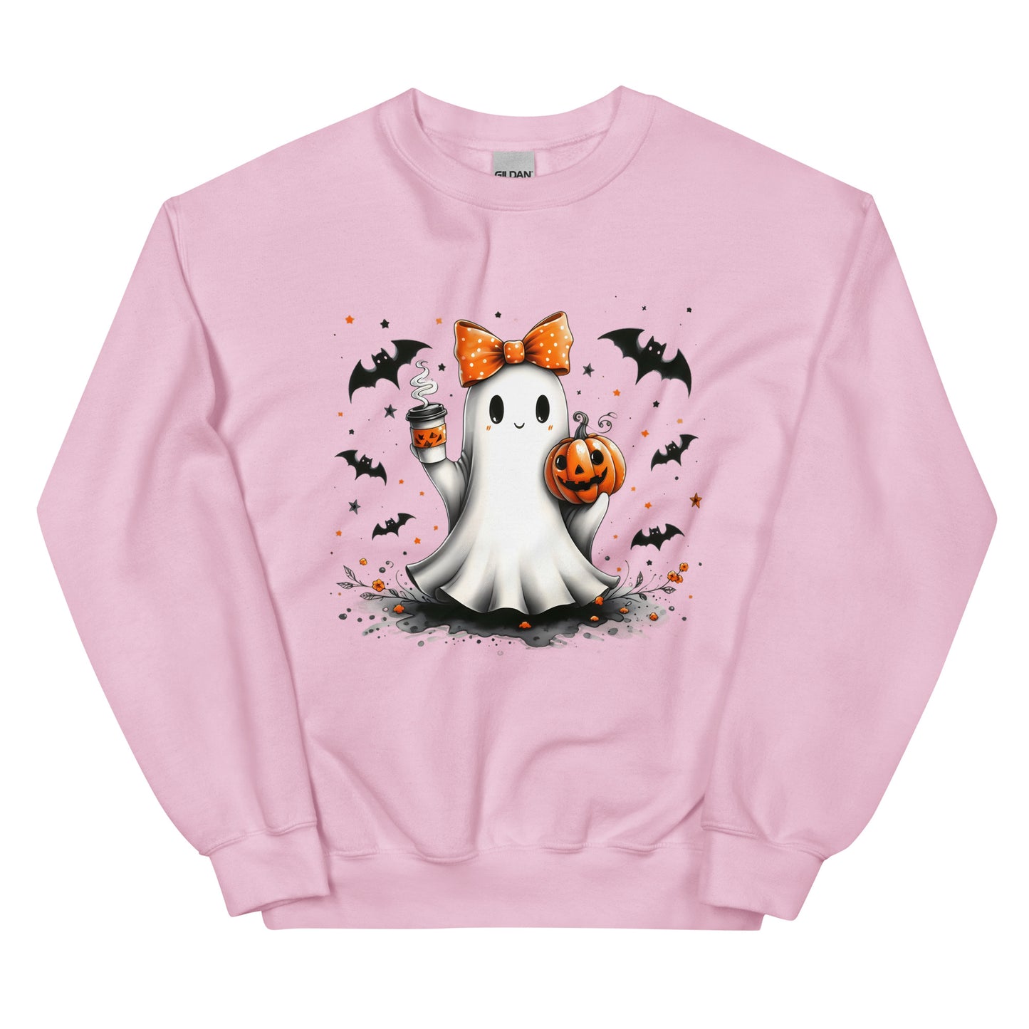 Halloween ghost sweatshirt, Lil Boo, Halloween gift, Coffee lovers