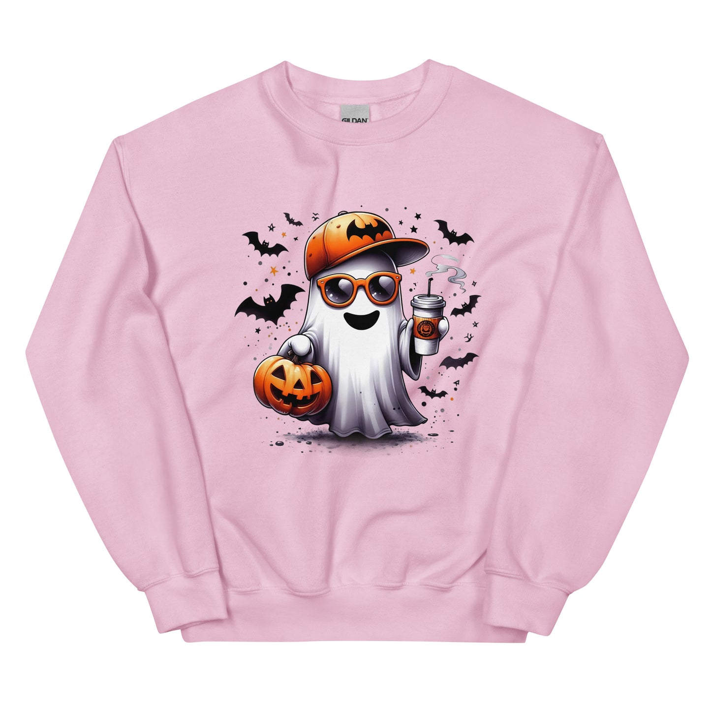 Halloween ghost sweatshirt, Lil Boo, Halloween gift, Coffee lovers