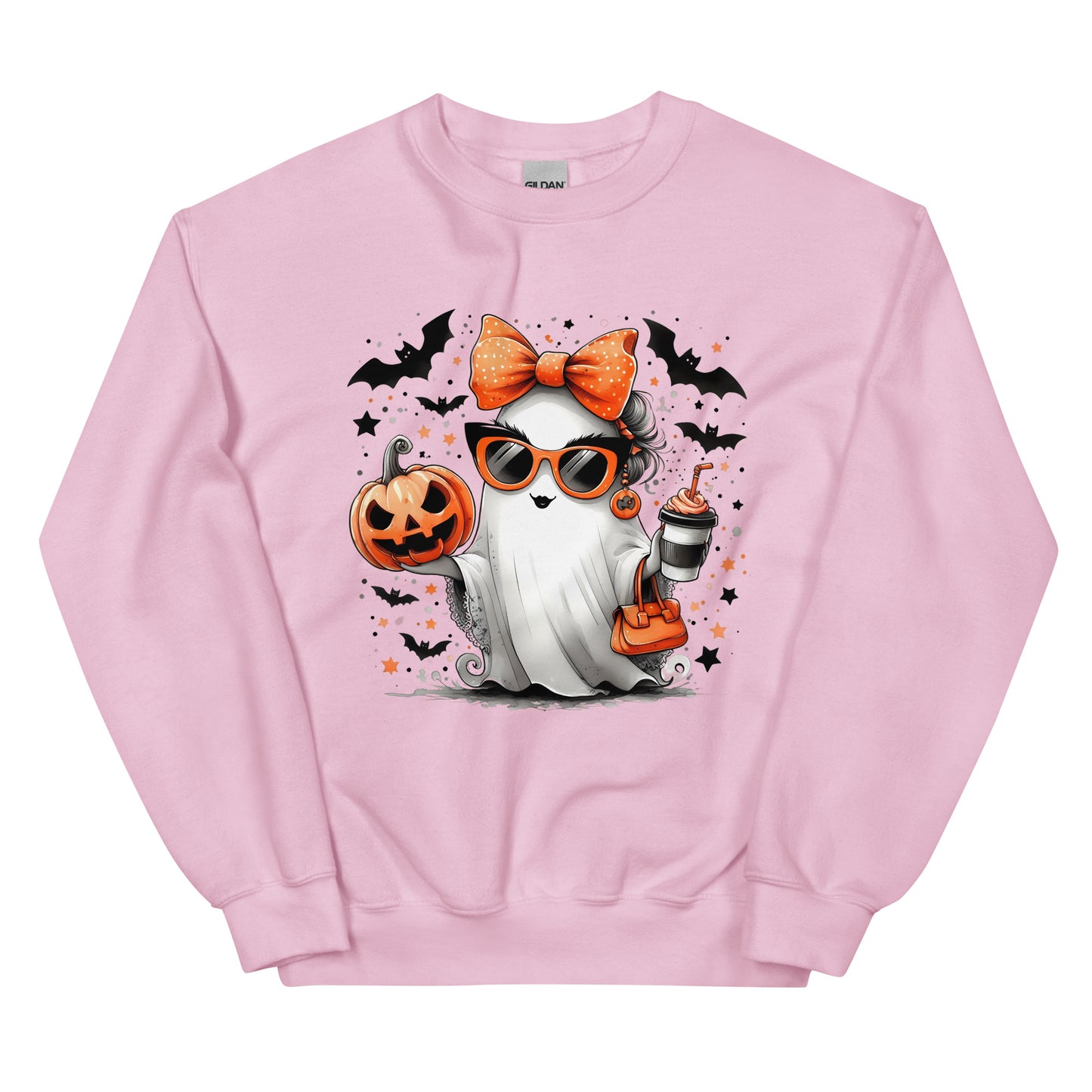 Halloween ghost sweatshirt, Lil Boo, Halloween gift, Coffee lovers