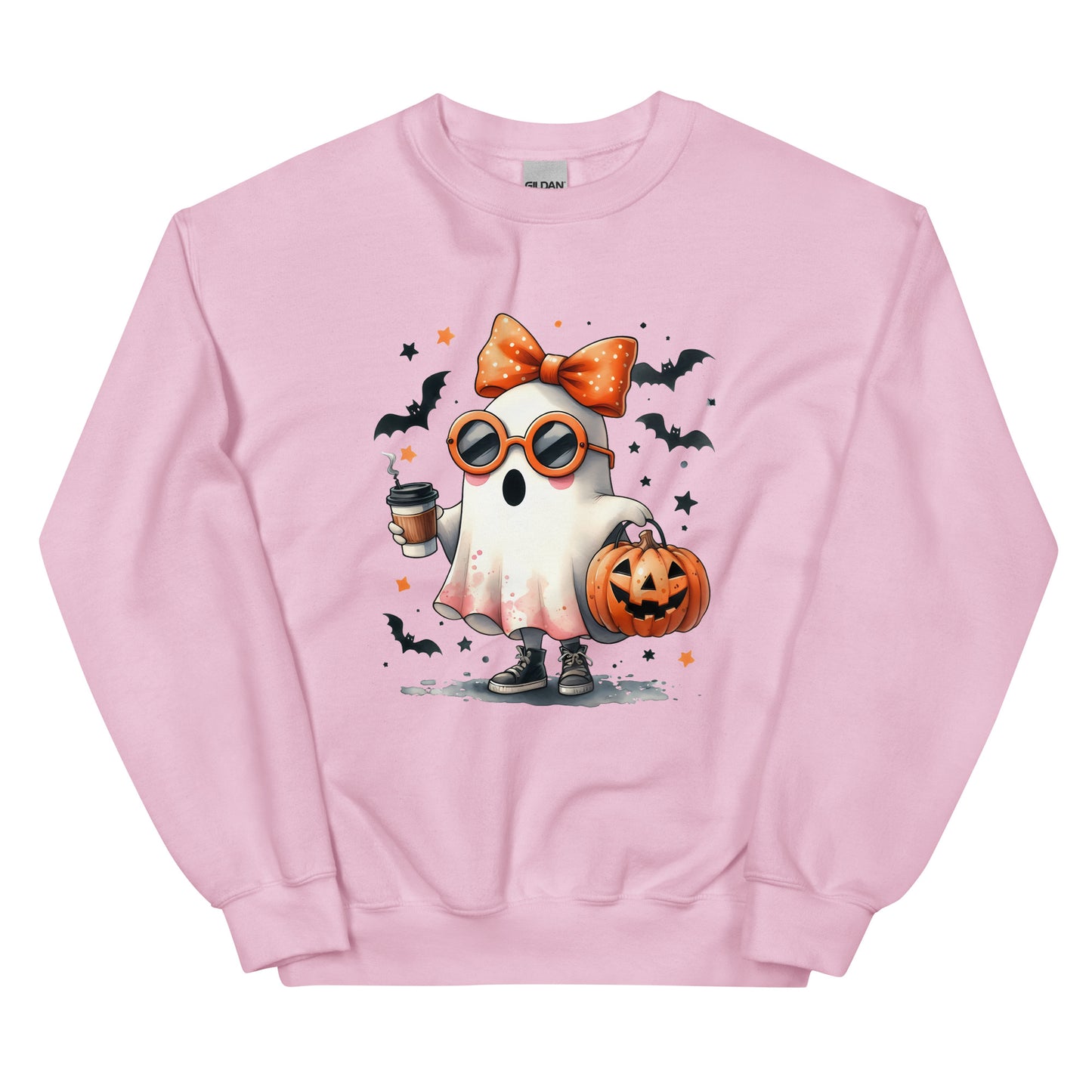 Halloween ghost sweatshirt, Lil Boo, Halloween gift, Coffee lovers