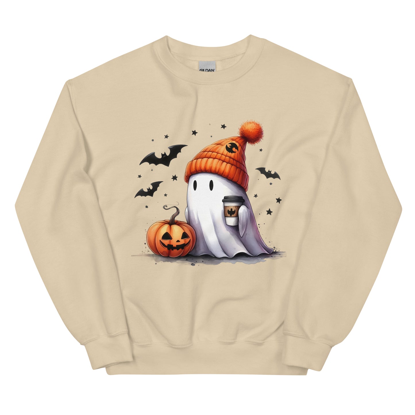 Halloween ghost sweatshirt, Lil Boo. Halloween gift, Coffee lovers