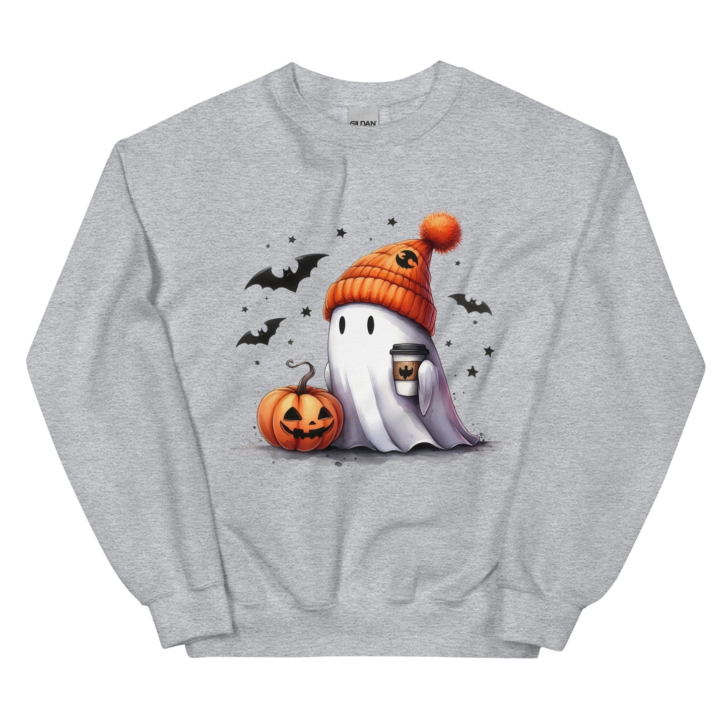 Halloween ghost sweatshirt, Lil Boo. Halloween gift, Coffee lovers