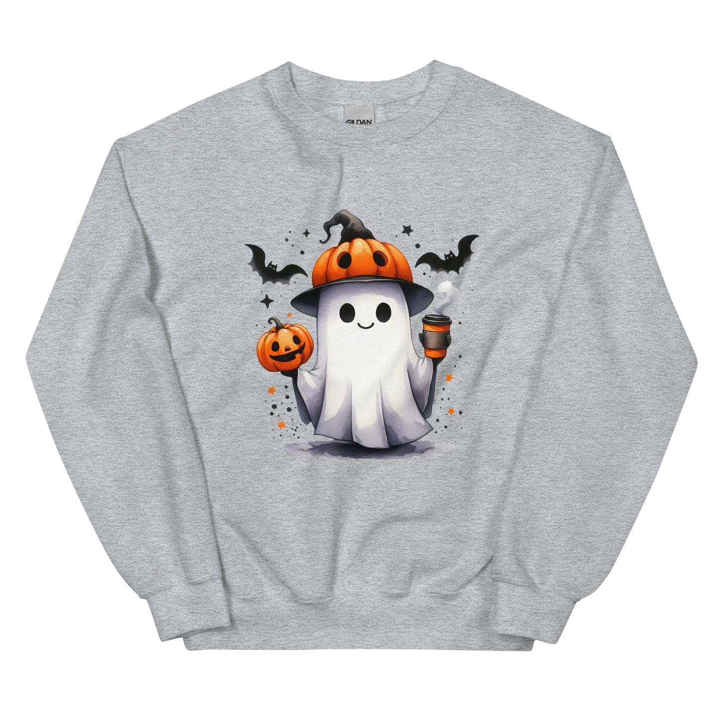 Halloween ghost sweatshirt, Lil Boo, Halloween gift, Coffee lovers