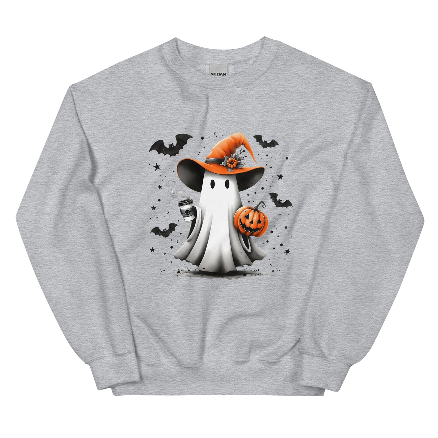 Halloween ghost sweatshirt, Lil Boo, Halloween gift, Coffee lovers