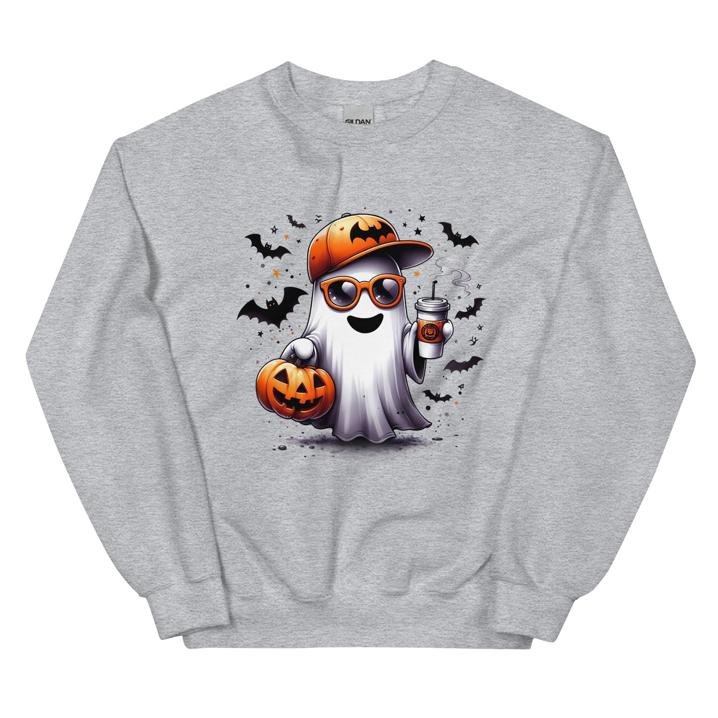 Halloween ghost sweatshirt, Lil Boo, Halloween gift, Coffee lovers