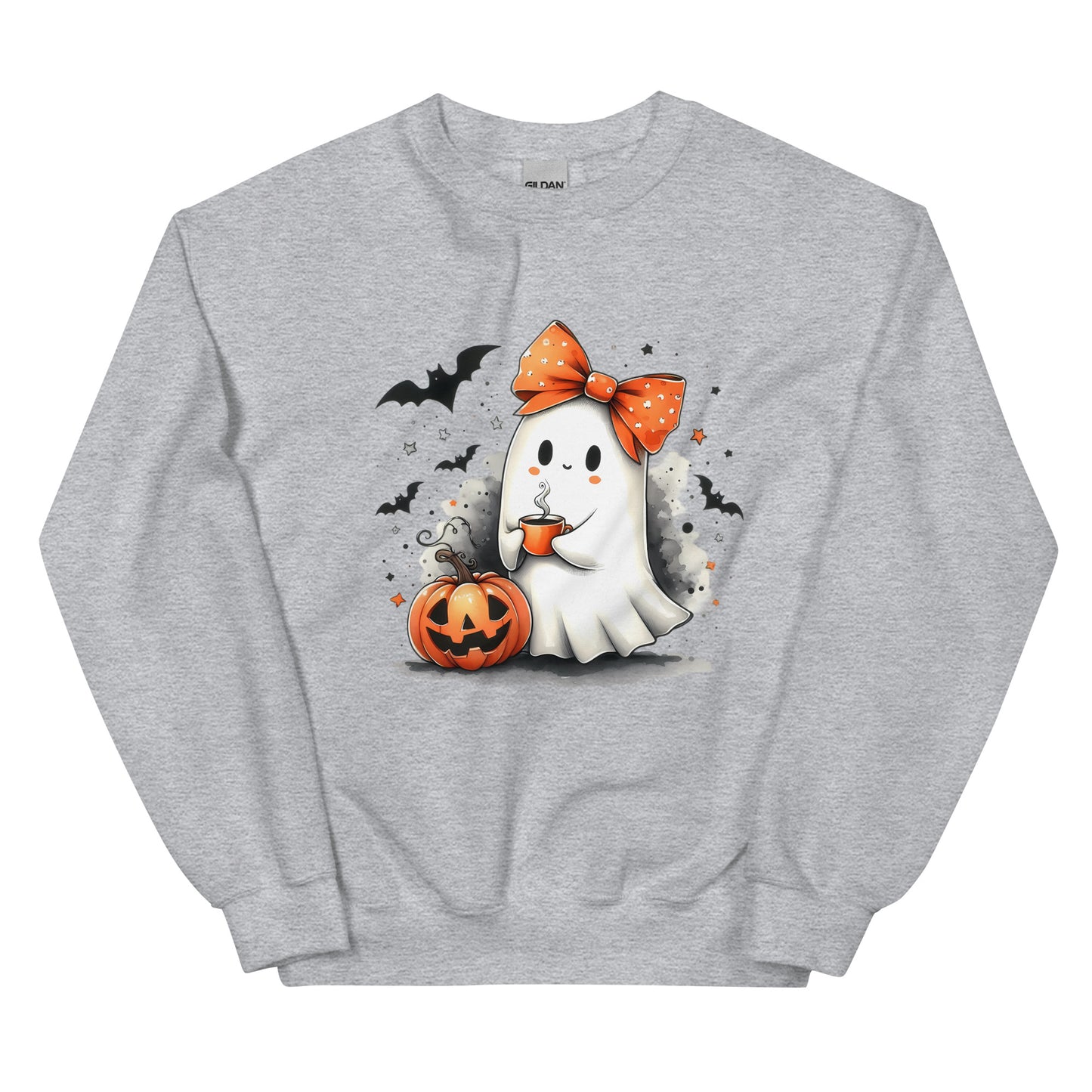 Halloween ghost sweatshirt, Lil Boo, Halloween gift, Coffee lovers