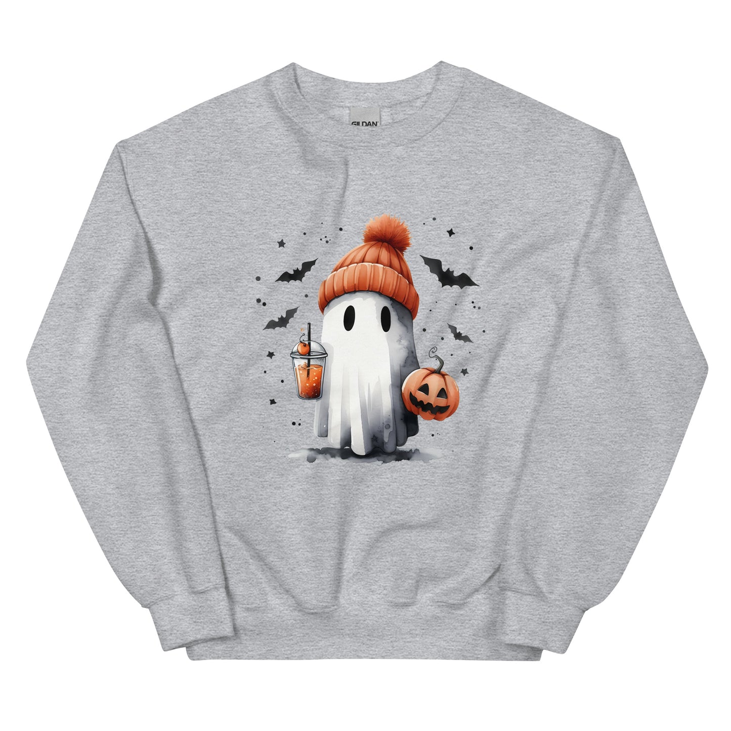 Halloween ghost sweatshirt, Lil Boo, Halloween gift, Coffee lovers