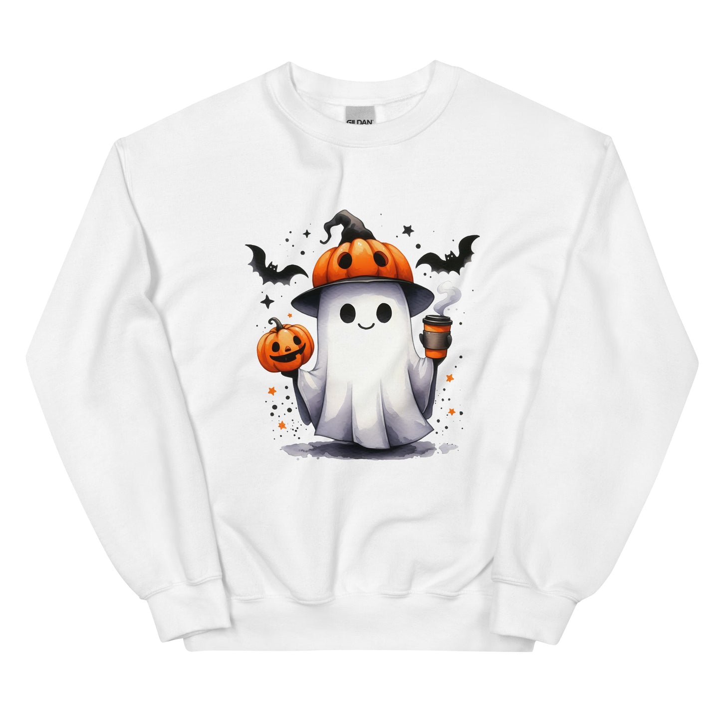 Halloween ghost sweatshirt, Lil Boo, Halloween gift, Coffee lovers