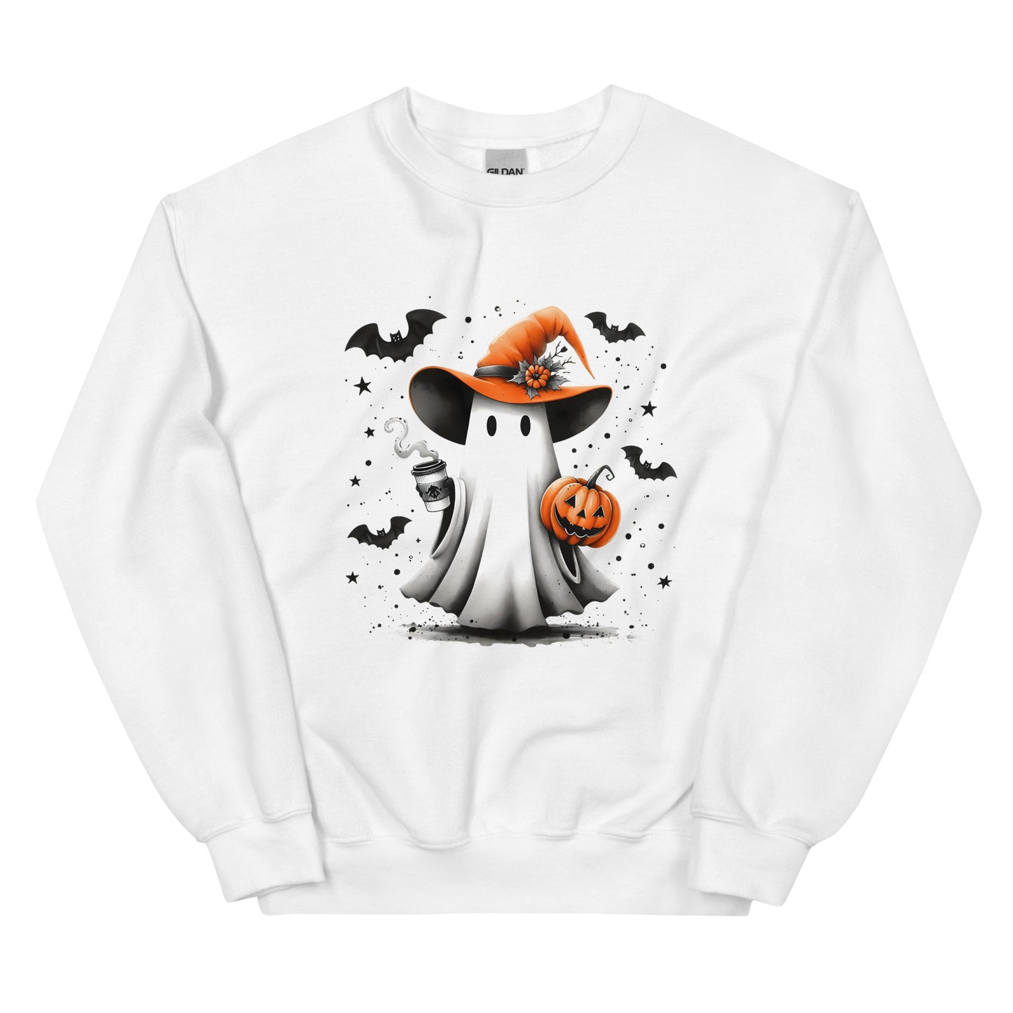 Halloween ghost sweatshirt, Lil Boo, Halloween gift, Coffee lovers