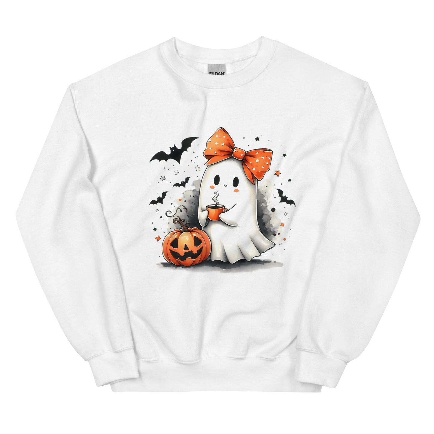 Halloween ghost sweatshirt, Lil Boo, Halloween gift, Coffee lovers