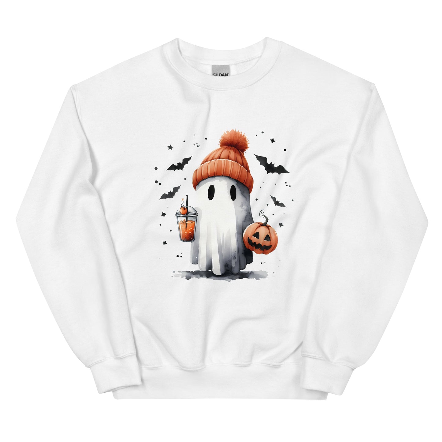 Halloween ghost sweatshirt, Lil Boo, Halloween gift, Coffee lovers